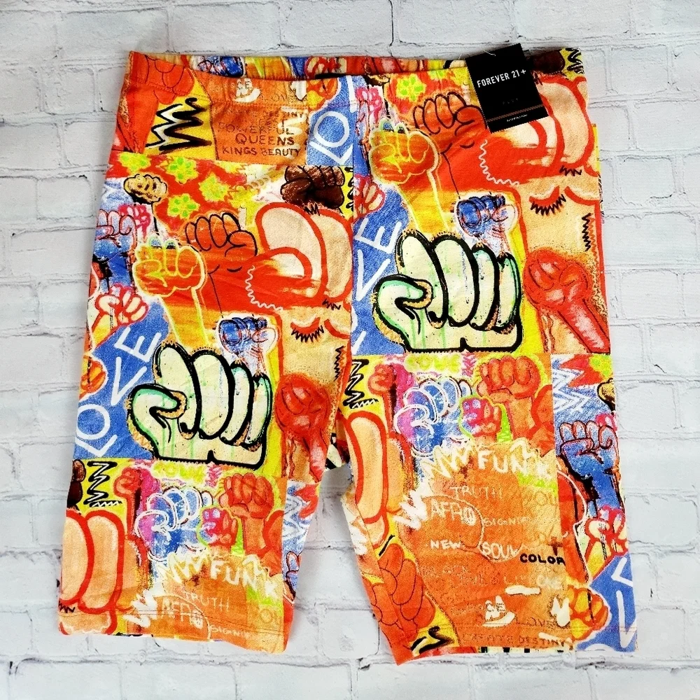 FOREVER 21 biker shorts‎ & top